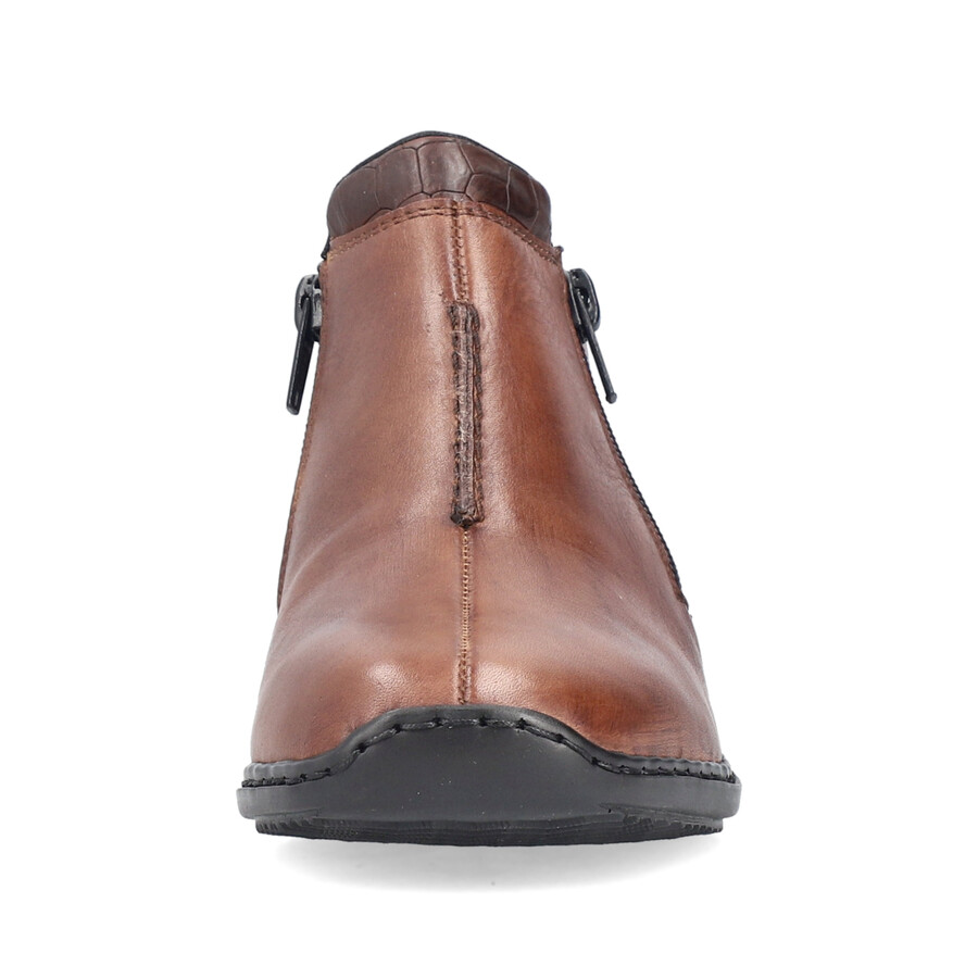 bottes marron à fermeture éclair pour femmes rieker l3882-24