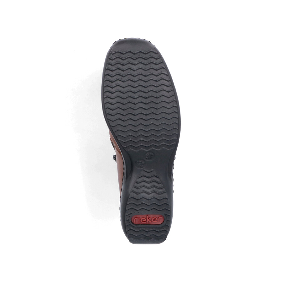 bottes marron à fermeture éclair pour femmes rieker l3882-24