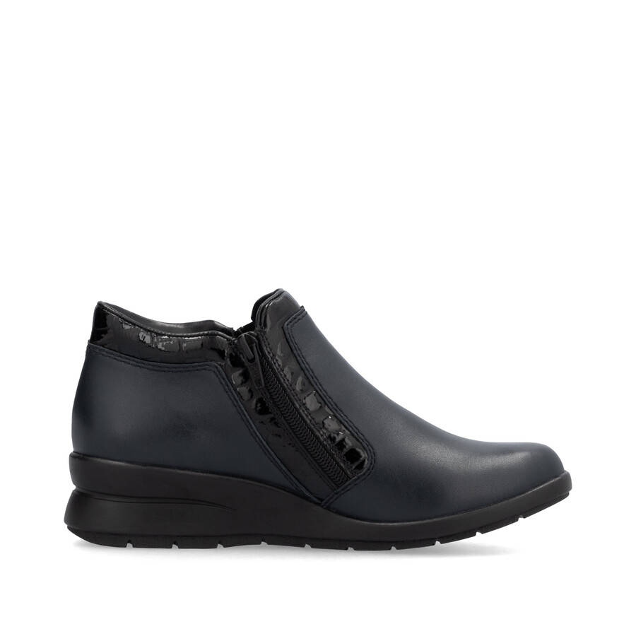 bottes bleues à fermeture éclair pour femmes rieker l4883-14