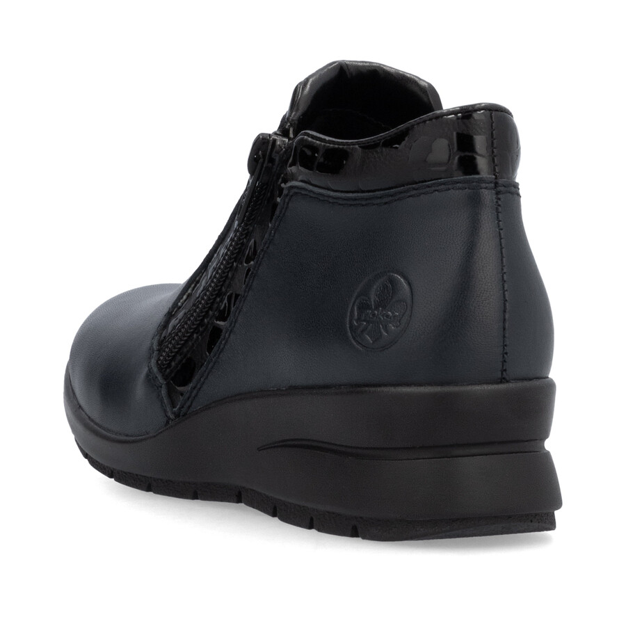 bottes bleues à fermeture éclair pour femmes rieker l4883-14