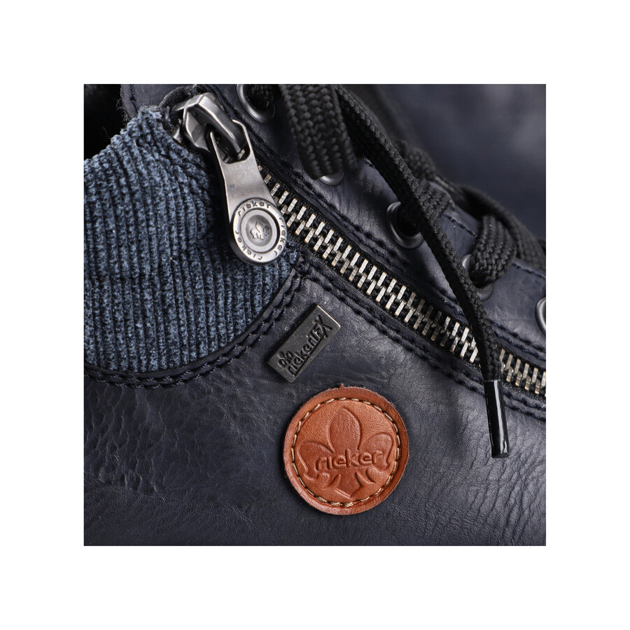 bottes bleues à fermeture éclair pour femmes rieker l7514-14