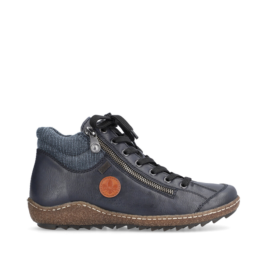 bottes bleues à fermeture éclair pour femmes rieker l7514-14