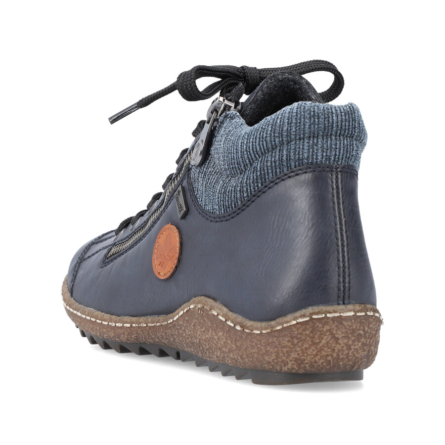 bottes bleues à fermeture éclair pour femmes rieker l7514-14