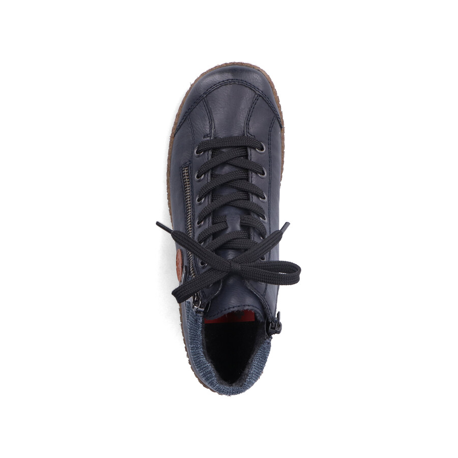 bottes bleues à fermeture éclair pour femmes rieker l7514-14