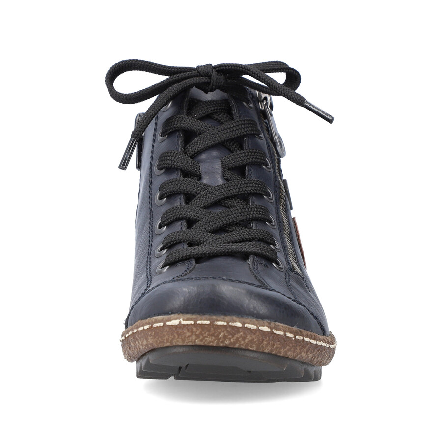 bottes bleues à fermeture éclair pour femmes rieker l7514-14