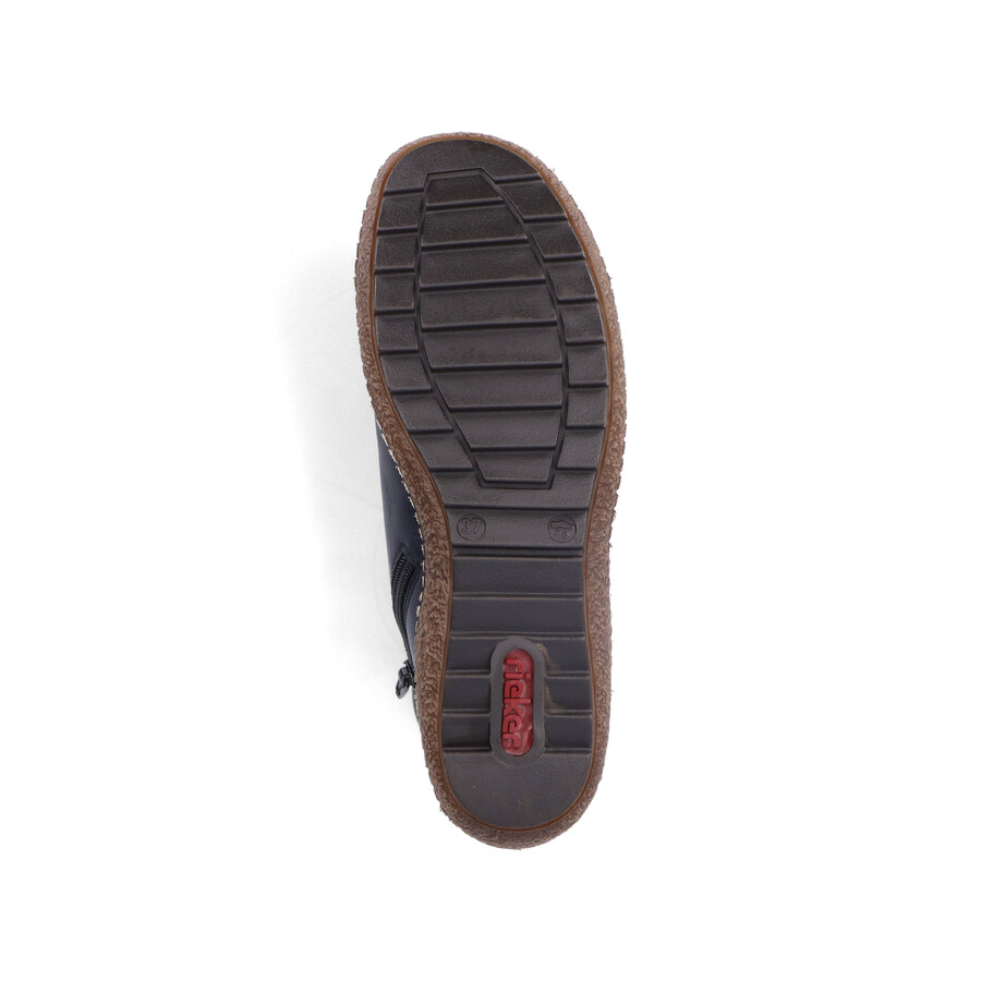 bottes bleues à fermeture éclair pour femmes rieker l7514-14
