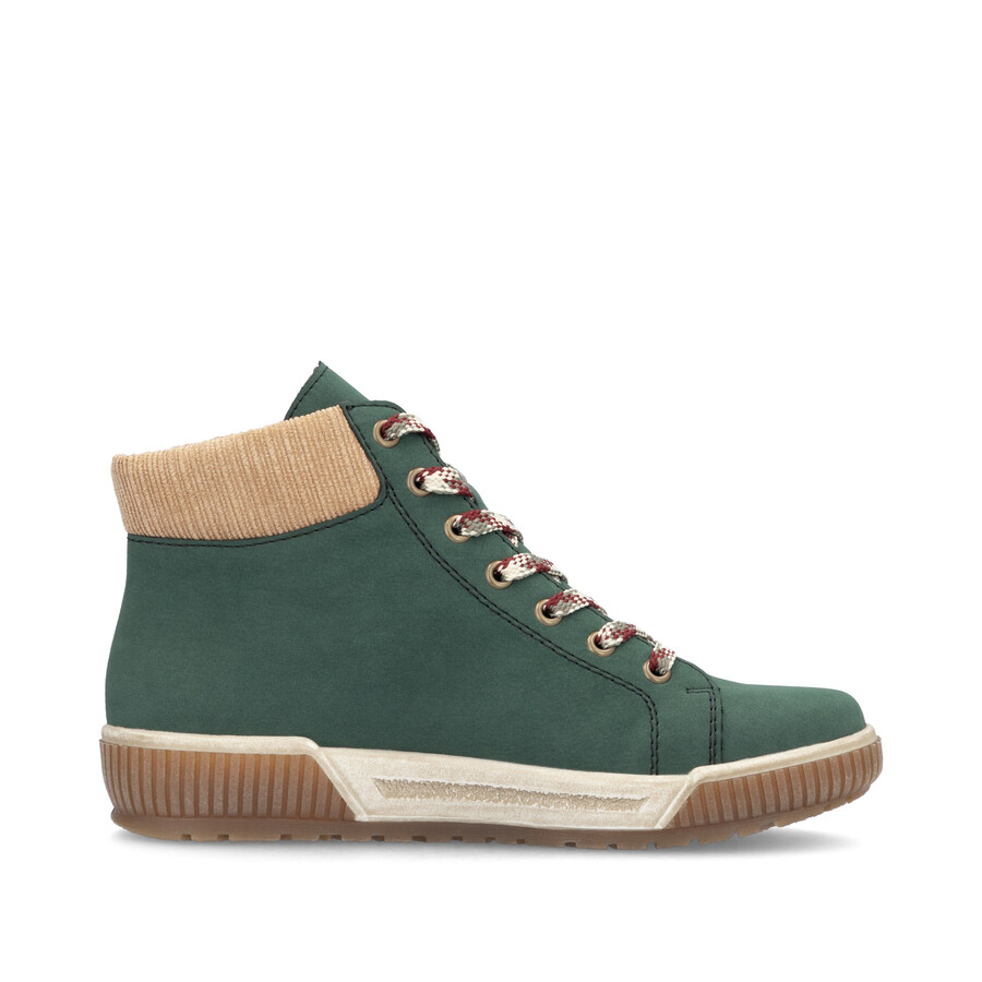 bottes vertes à fermeture éclair pour femmes rieker n0709-54