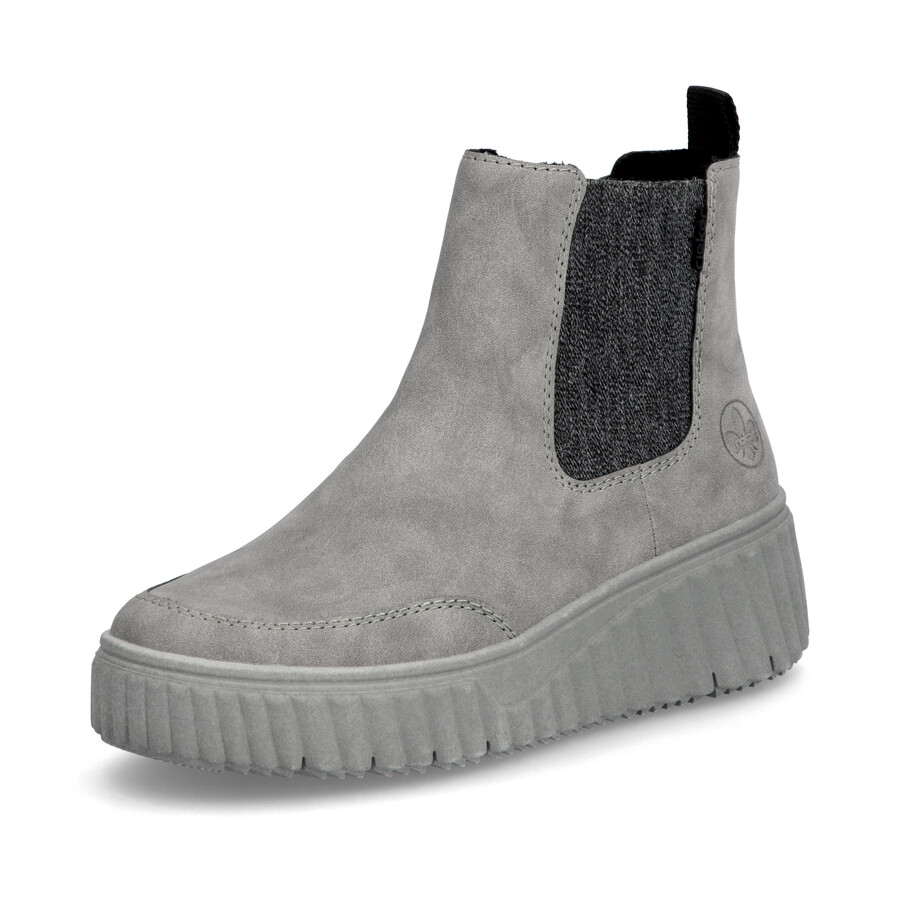 bottes grises à fermeture éclair pour femmes rieker n2553-40
