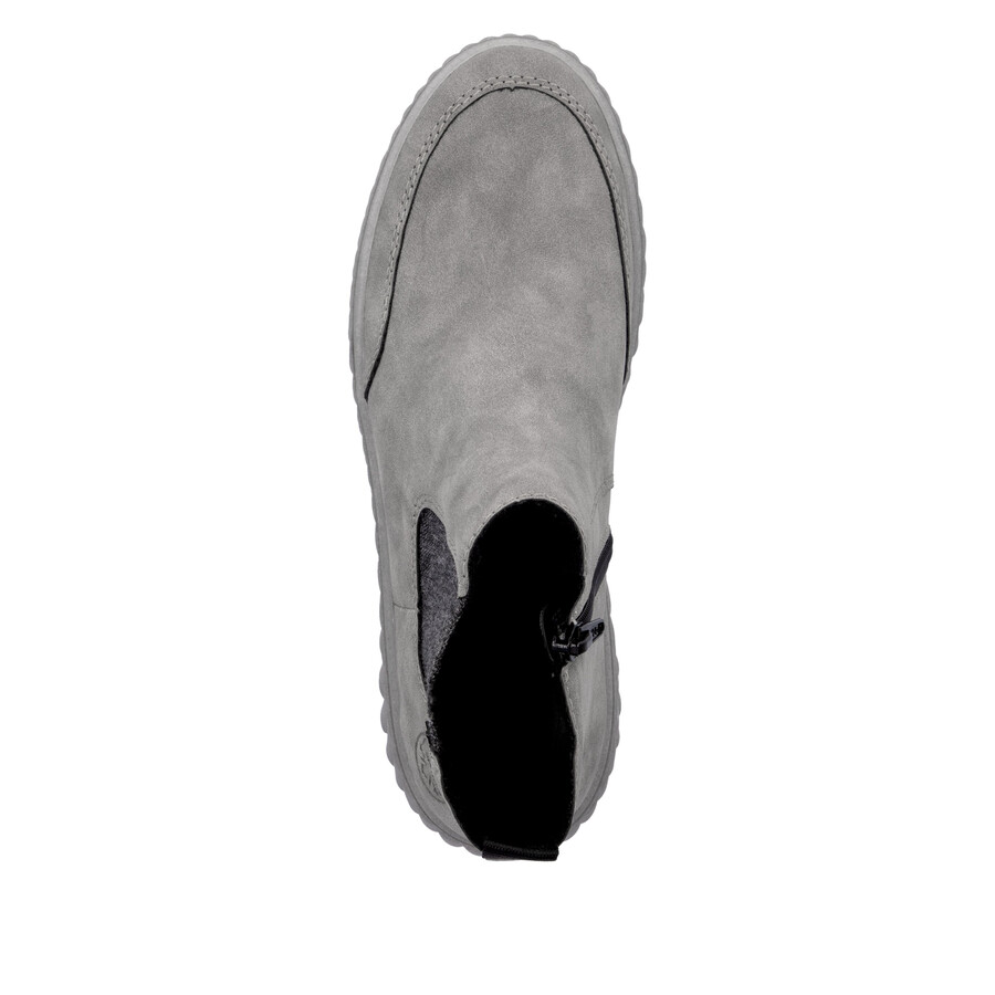 bottes grises à fermeture éclair pour femmes rieker n2553-40
