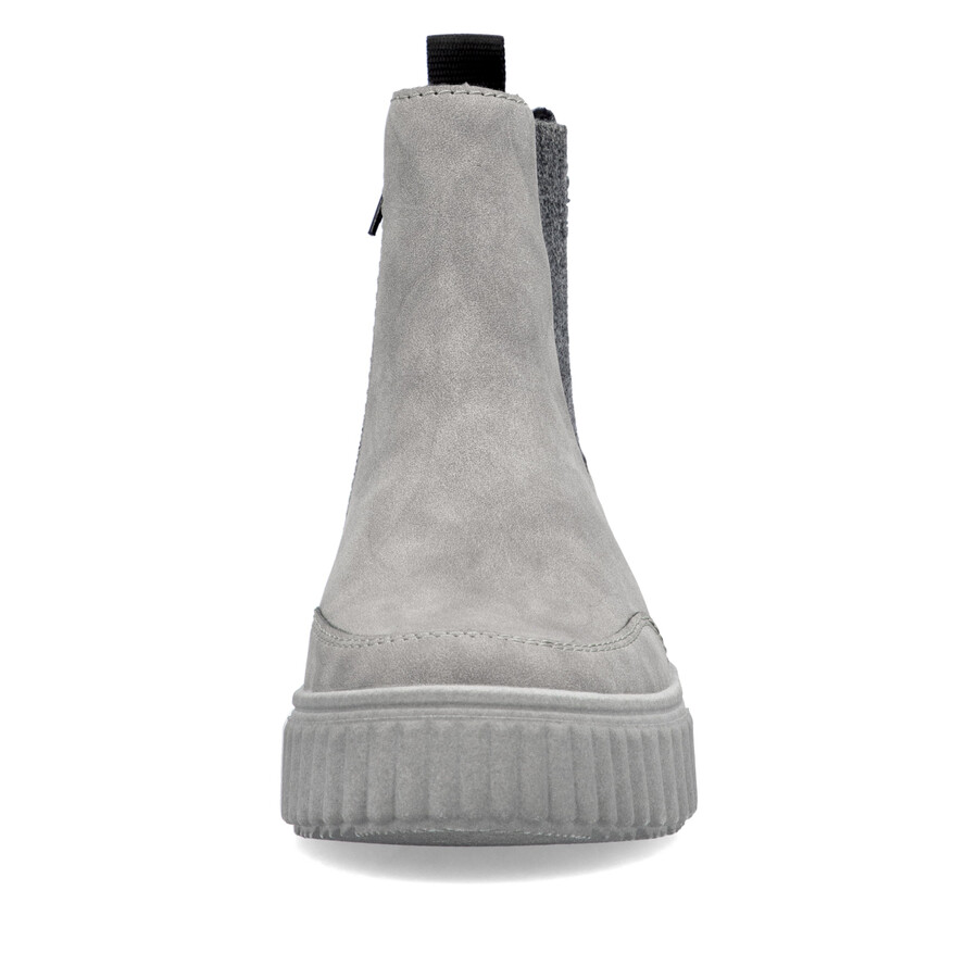 bottes grises à fermeture éclair pour femmes rieker n2553-40