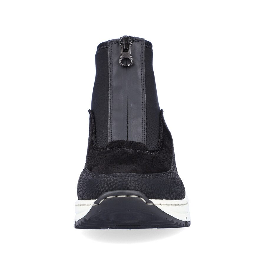 bottes noires à fermeture éclair pour femmes rieker n6352-00