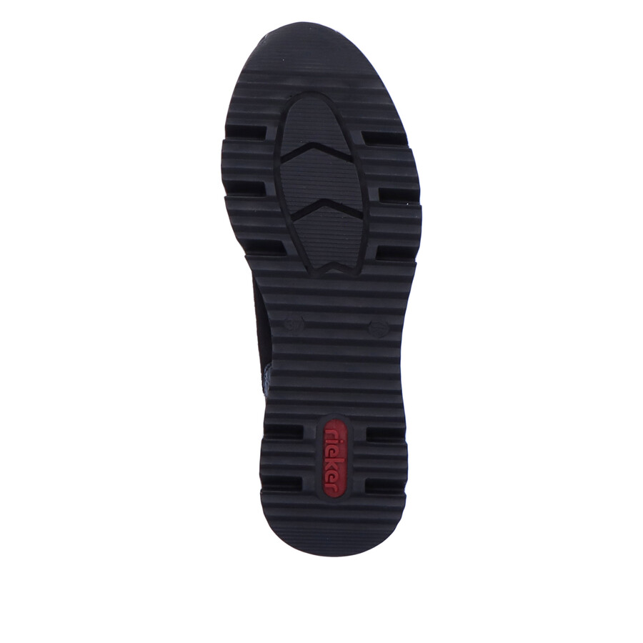 bottes noires à fermeture éclair pour femmes rieker n6352-00