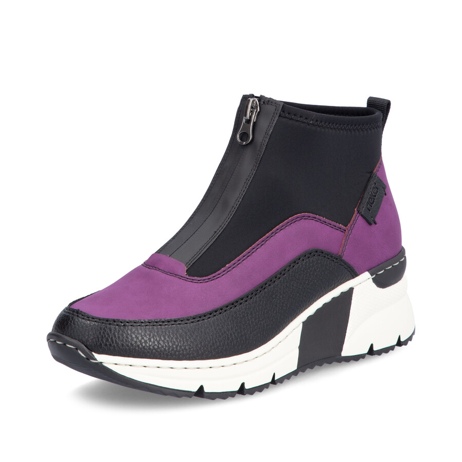 bottes roses à fermeture éclair pour femmes rieker n6352-30