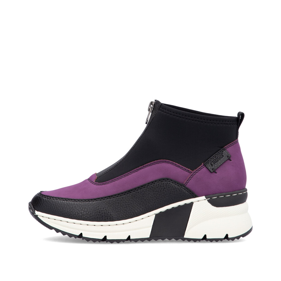 bottes roses à fermeture éclair pour femmes rieker n6352-30