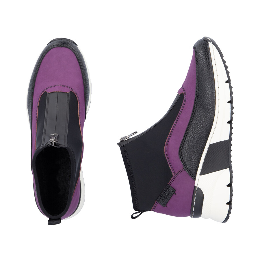 bottes roses à fermeture éclair pour femmes rieker n6352-30