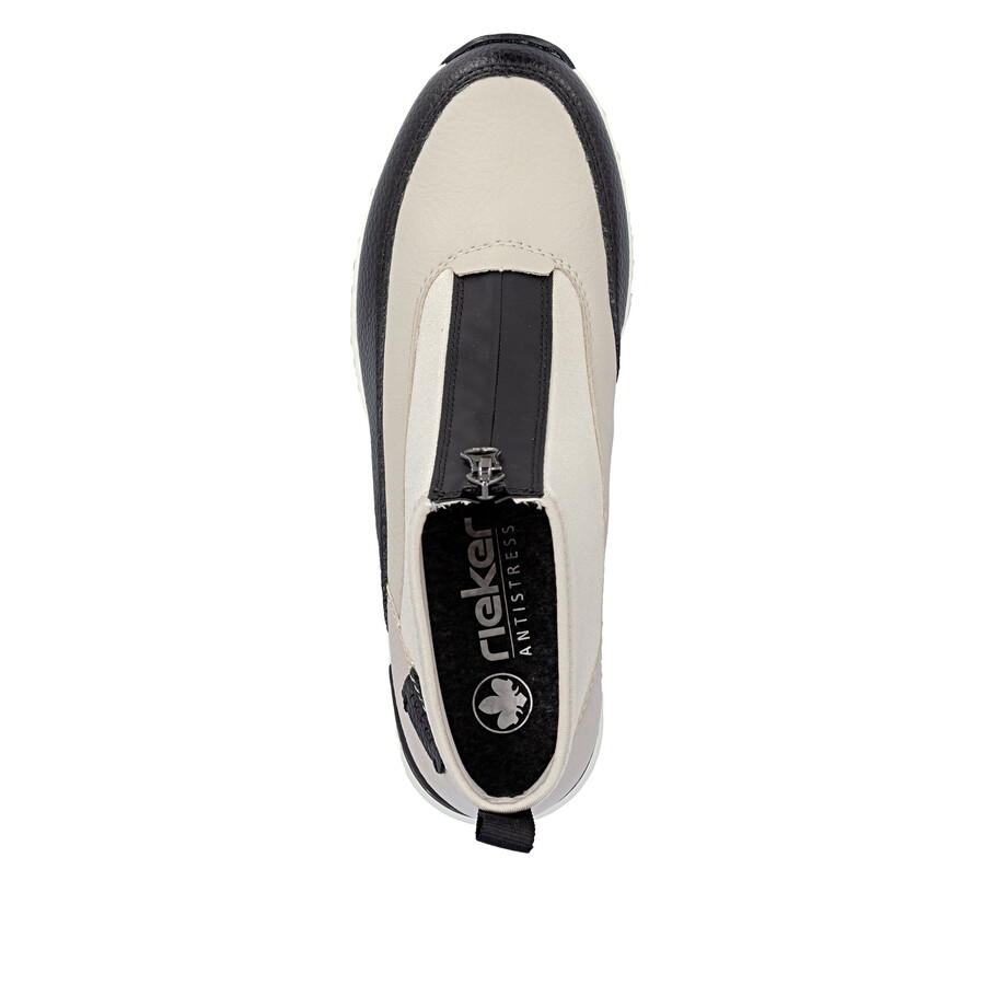 bottes beiges à fermeture éclair pour femmes rieker n6352-60