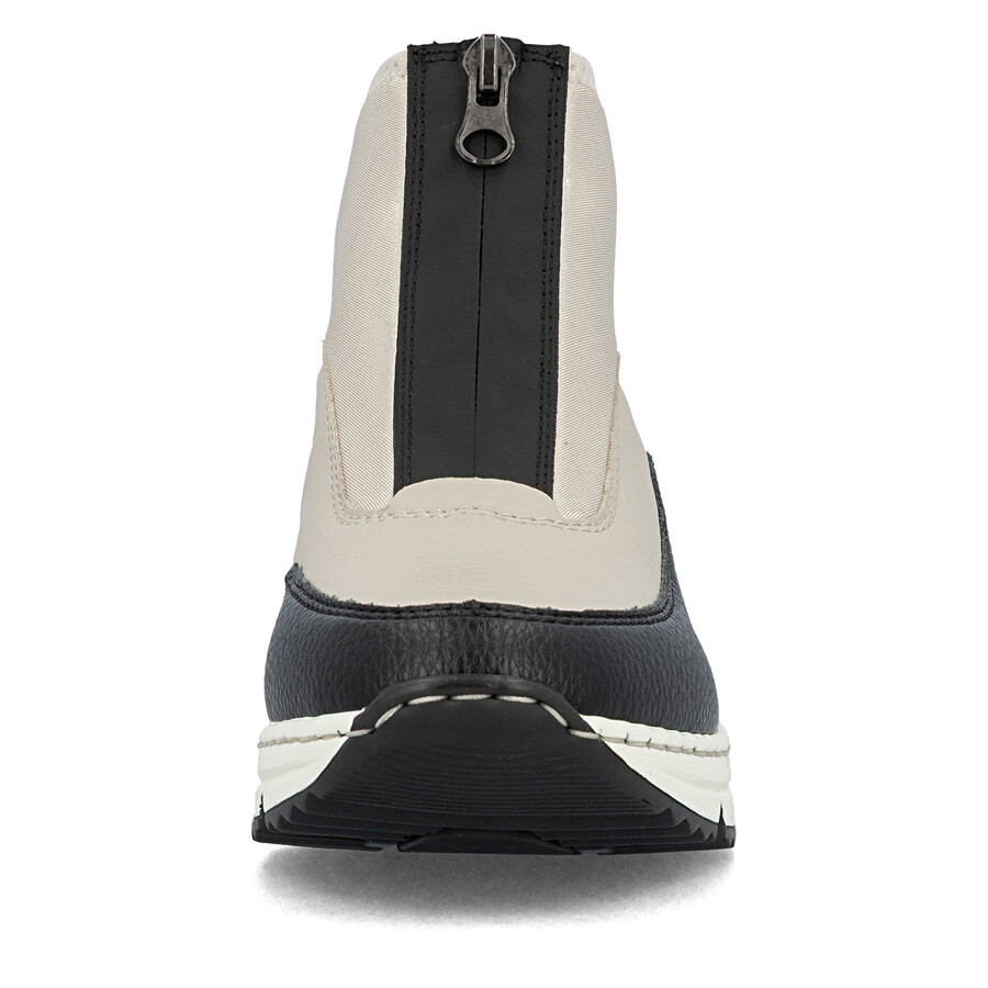 bottes beiges à fermeture éclair pour femmes rieker n6352-60