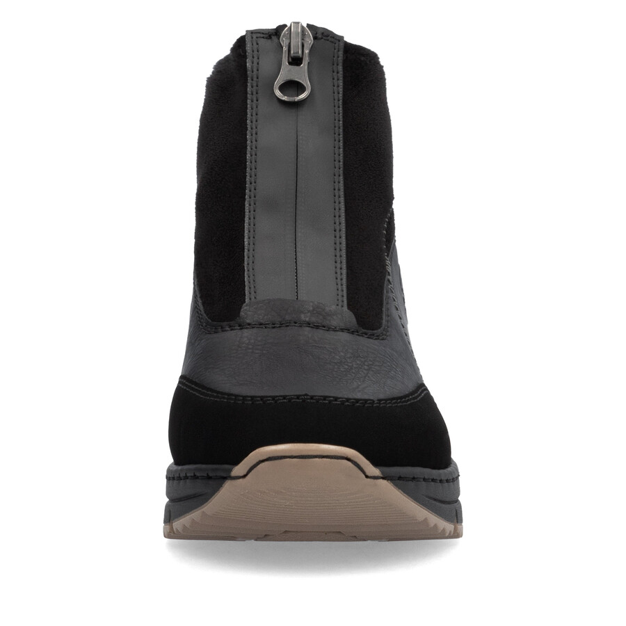 bottes noires à fermeture éclair pour femmes rieker n6361-00