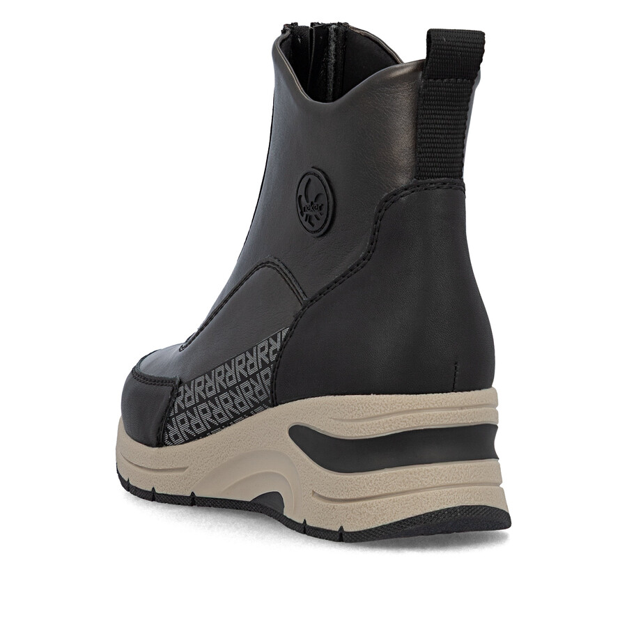 bottes marron à fermeture éclair pour femmes rieker n9381-60