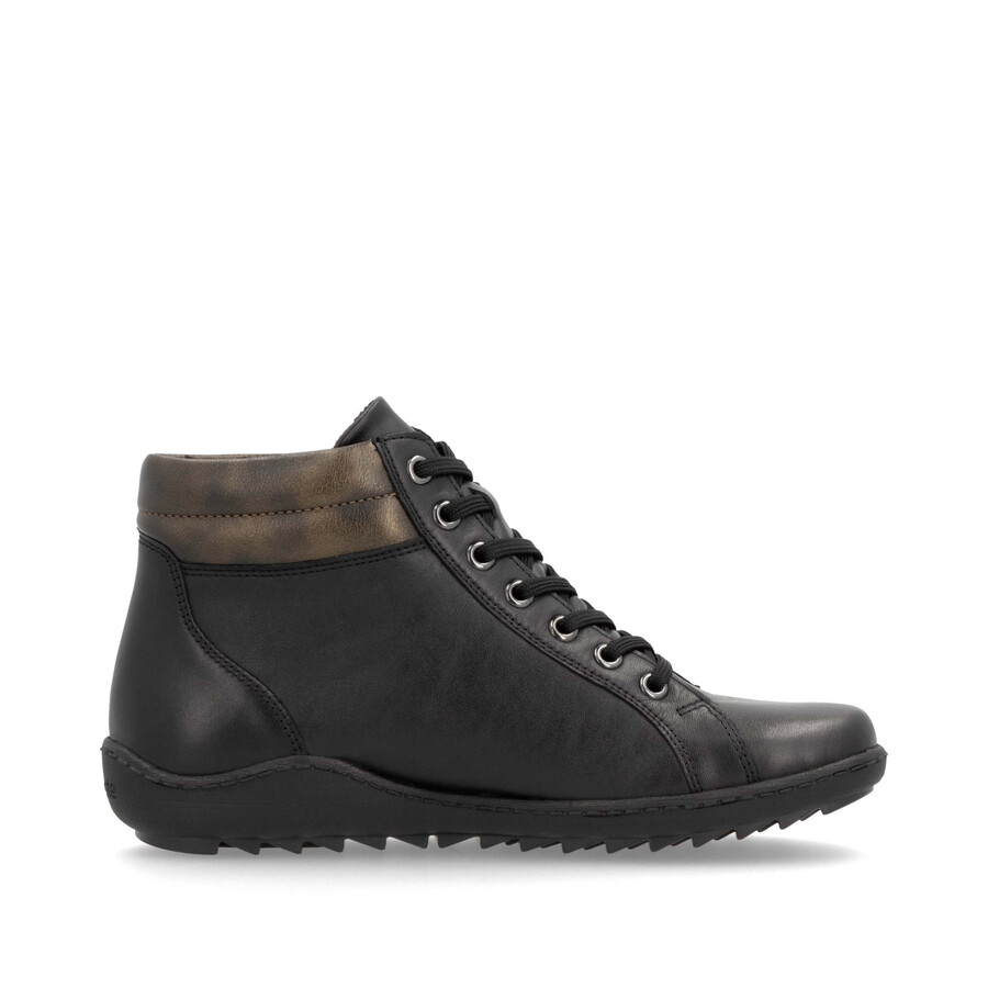 bottes noires à fermeture éclair pour femmes remonte r1458-03