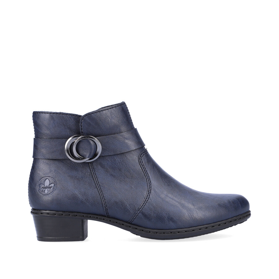bottes bleues à fermeture éclair pour femmes rieker y0775-14
