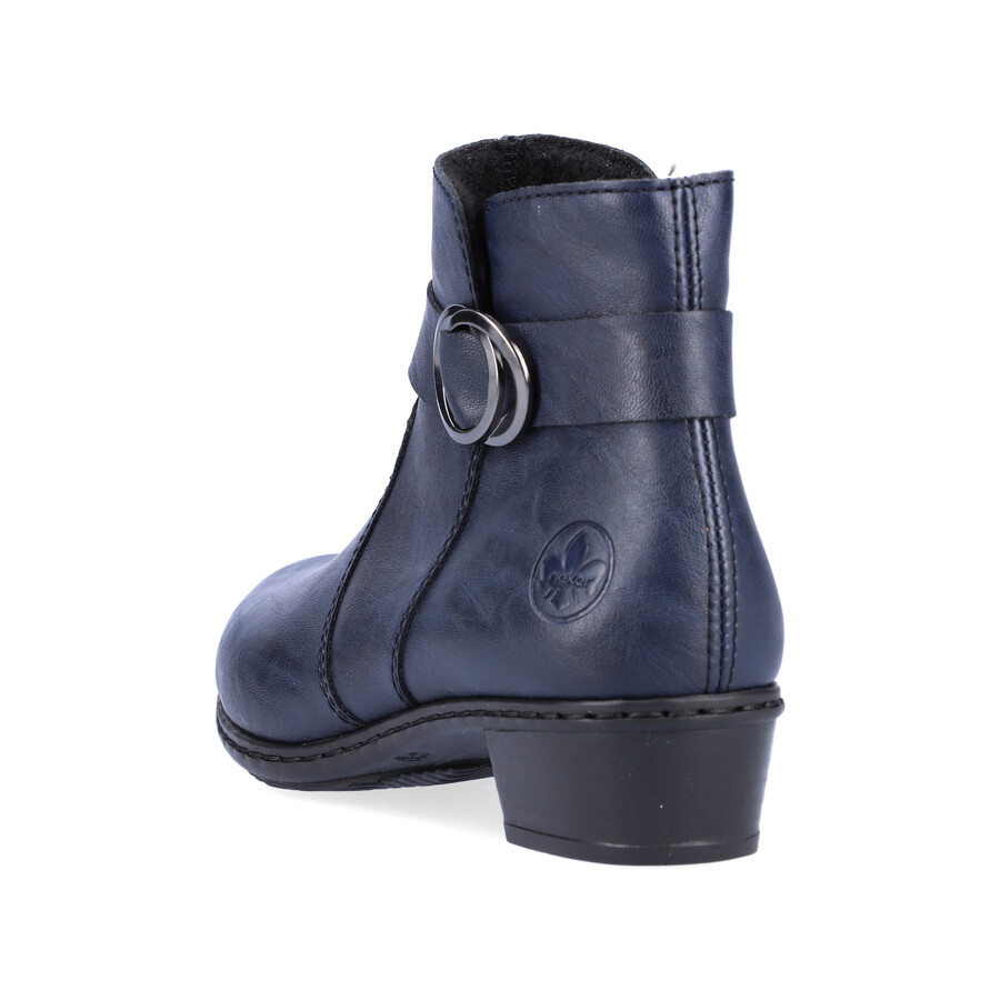 bottes bleues à fermeture éclair pour femmes rieker y0775-14