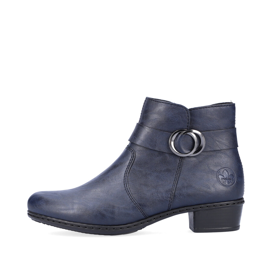 bottes bleues à fermeture éclair pour femmes rieker y0775-14