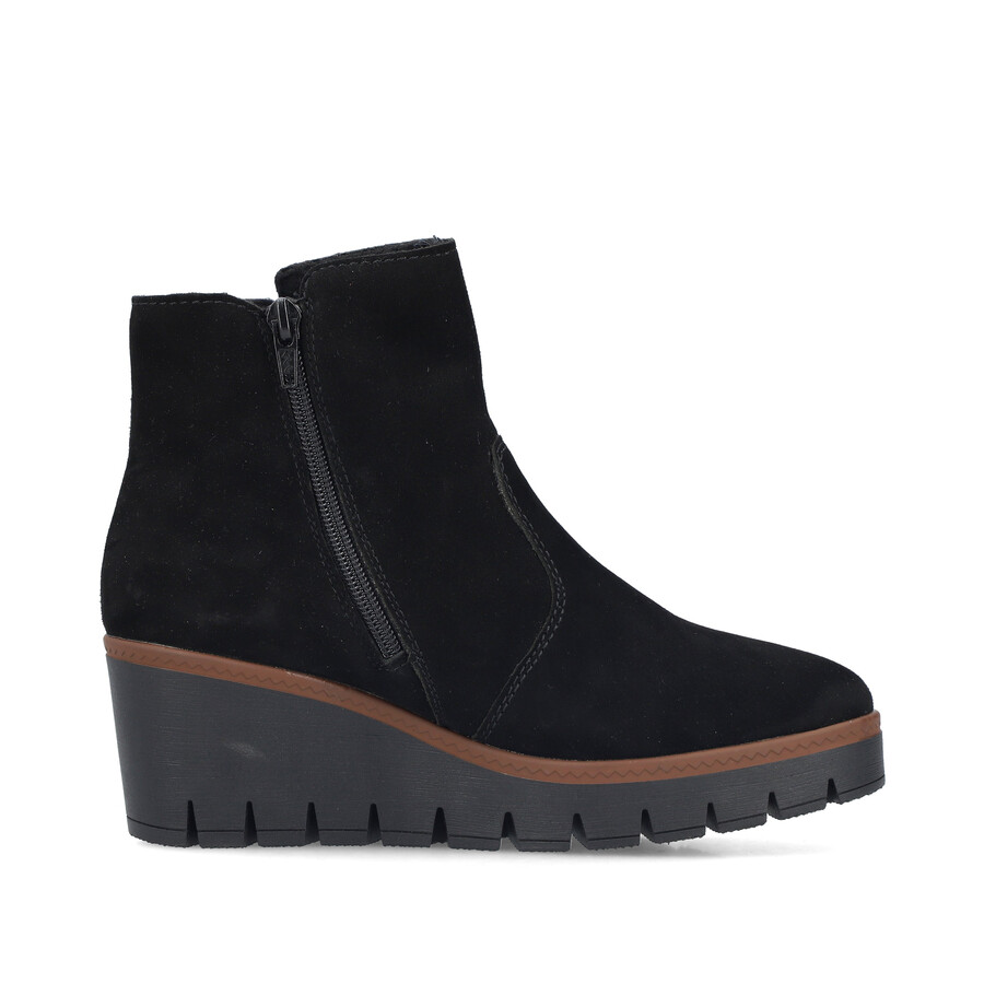 bottes noires à fermeture éclair pour femmes rieker y5065-00