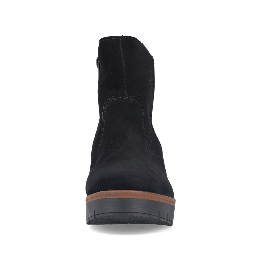 bottes noires à fermeture éclair pour femmes rieker y5065-00