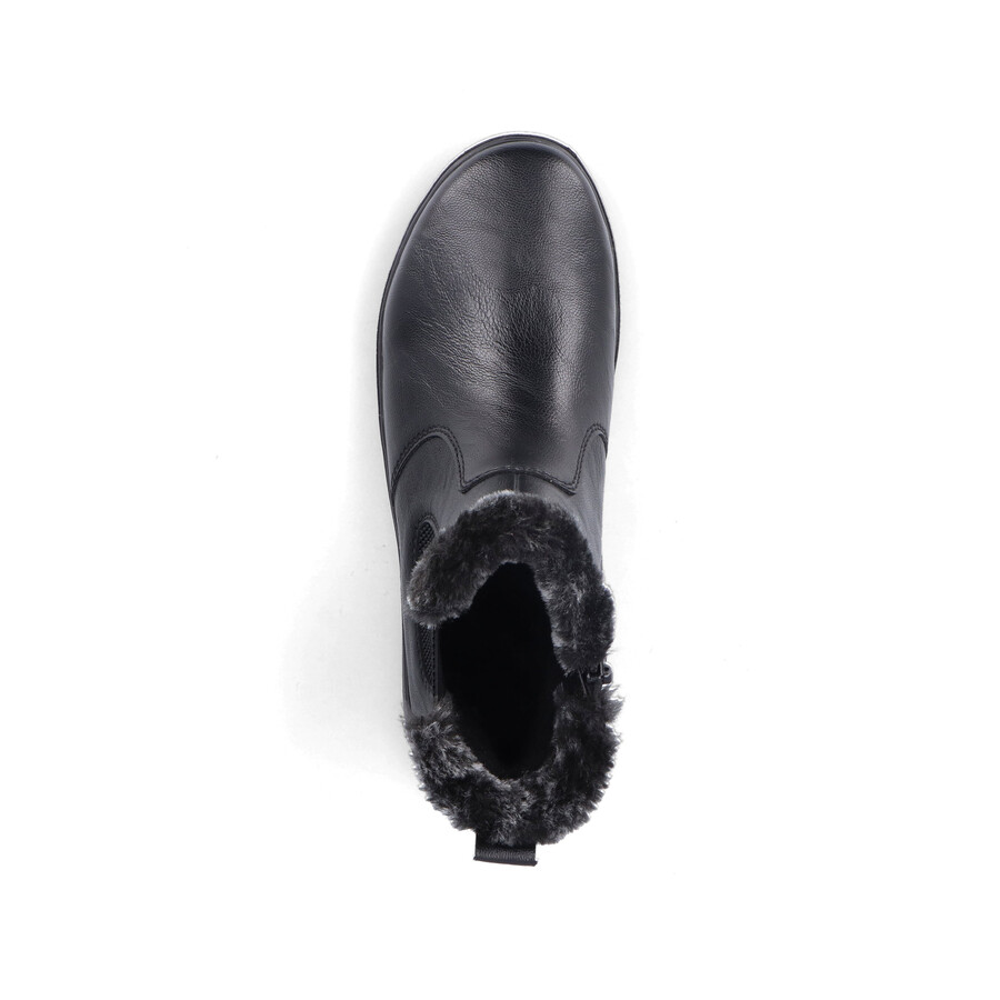 bottes noires à fermeture éclair pour femmes rieker z0061-00
