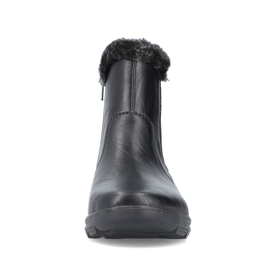 bottes noires à fermeture éclair pour femmes rieker z0061-00