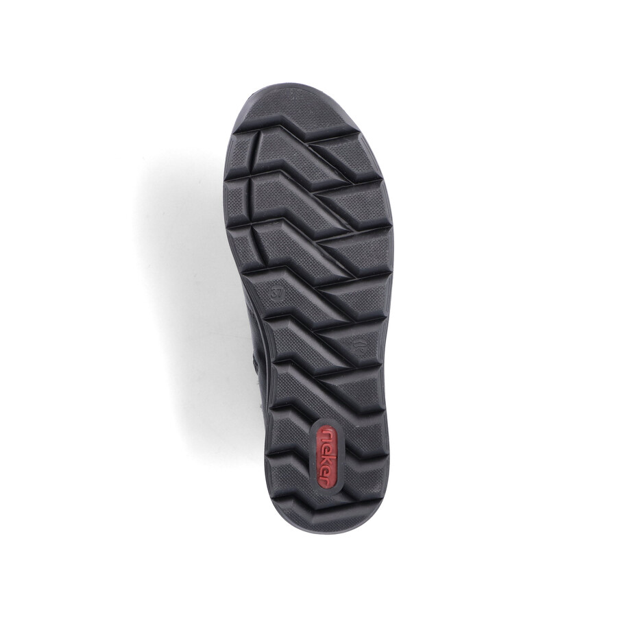 bottes noires à fermeture éclair pour femmes rieker z0061-00