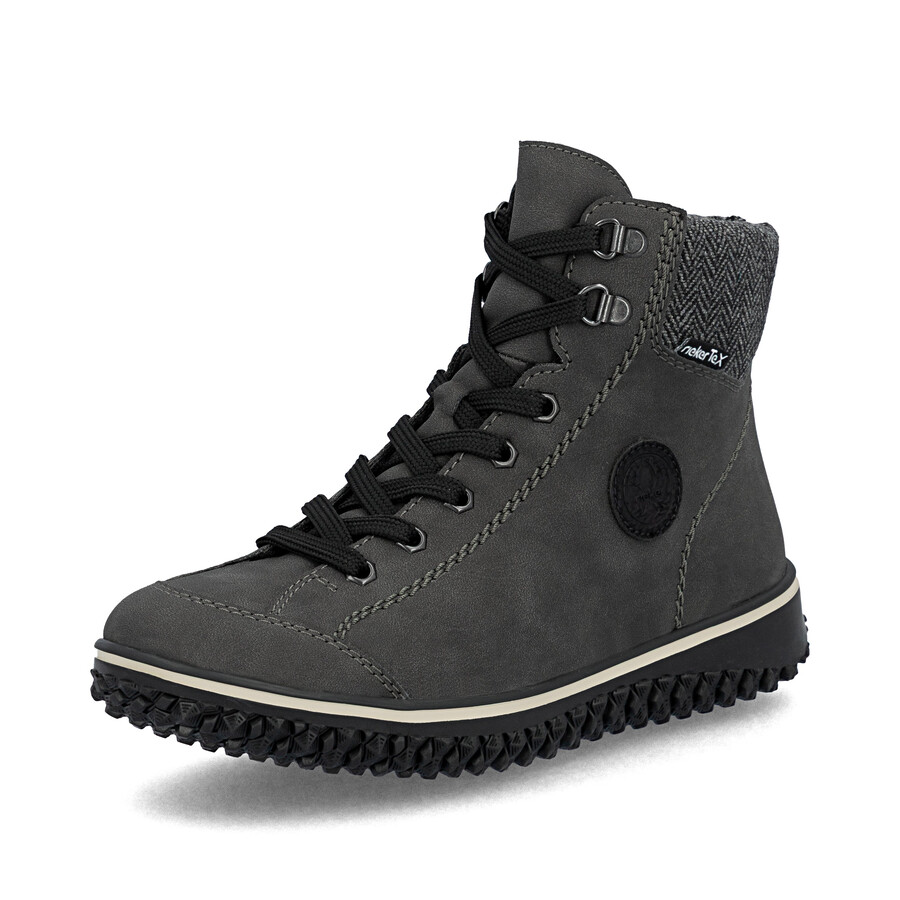 bottes grises à fermeture éclair pour femmes rieker z4251-45