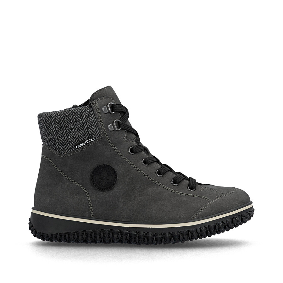 bottes grises à fermeture éclair pour femmes rieker z4251-45