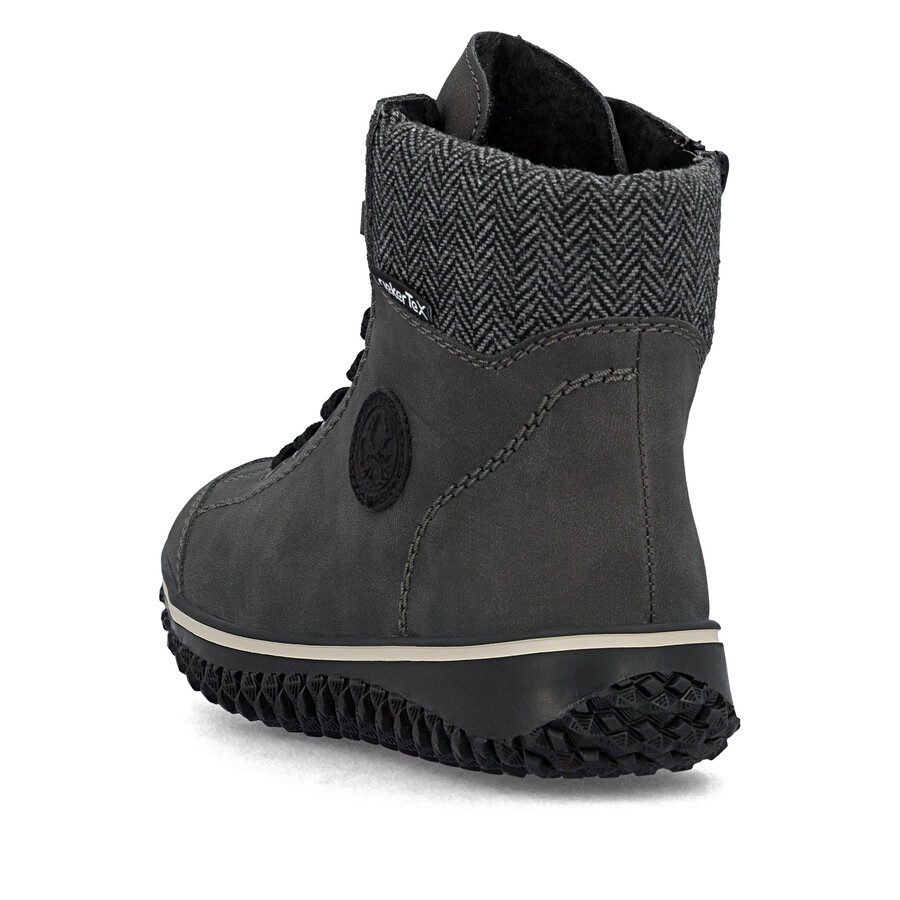 bottes grises à fermeture éclair pour femmes rieker z4251-45