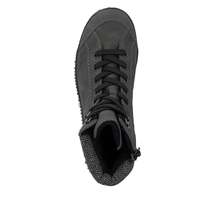bottes grises à fermeture éclair pour femmes rieker z4251-45