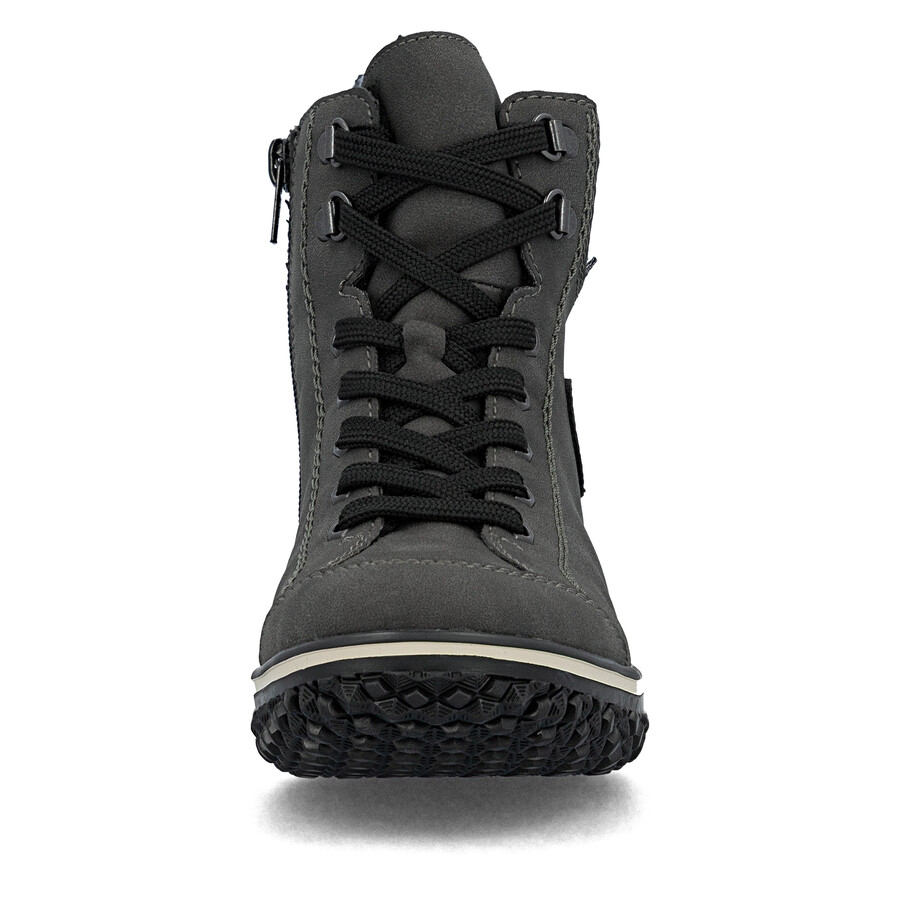 bottes grises à fermeture éclair pour femmes rieker z4251-45
