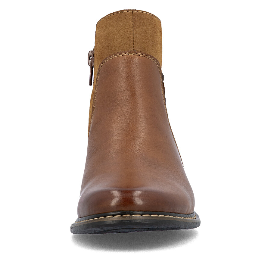 bottes marron à fermeture éclair pour femmes rieker z4951-24