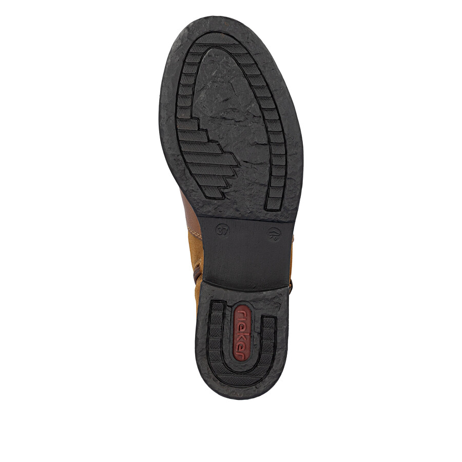 bottes marron à fermeture éclair pour femmes rieker z4951-24