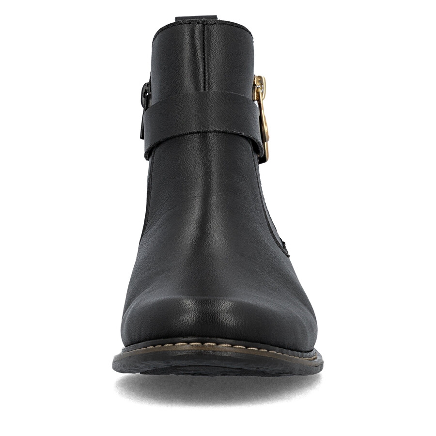bottes noires à fermeture éclair pour femmes rieker z4959-00
