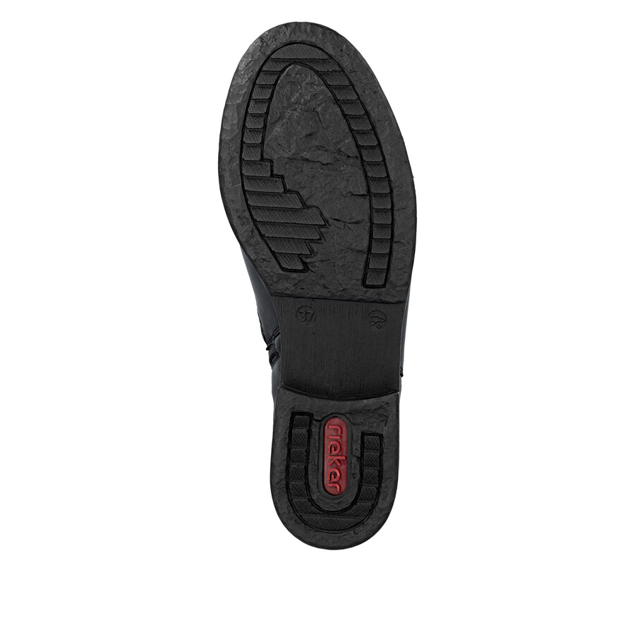 bottes noires à fermeture éclair pour femmes rieker z4959-00