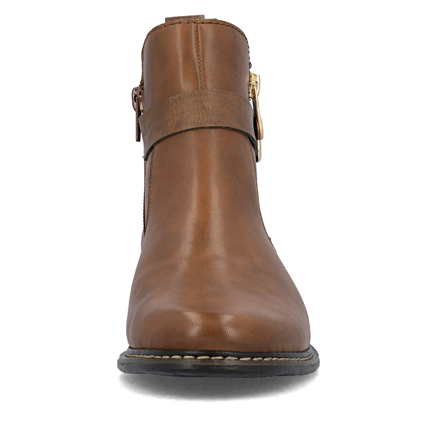 bottes marron à fermeture éclair pour femmes rieker z4959-22