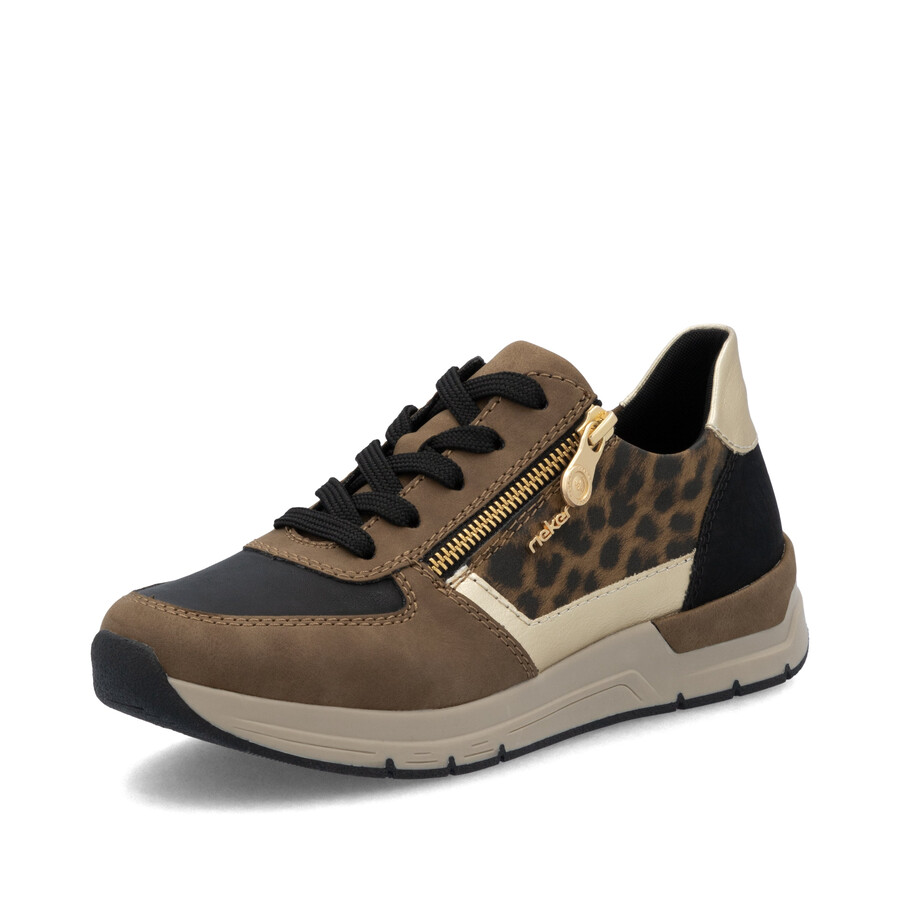 chaussures marron à fermeture éclair pour femmes rieker 58902-24