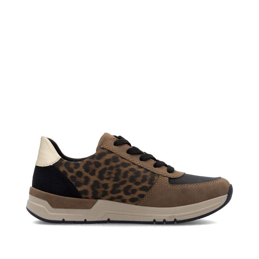 chaussures marron à fermeture éclair pour femmes rieker 58902-24