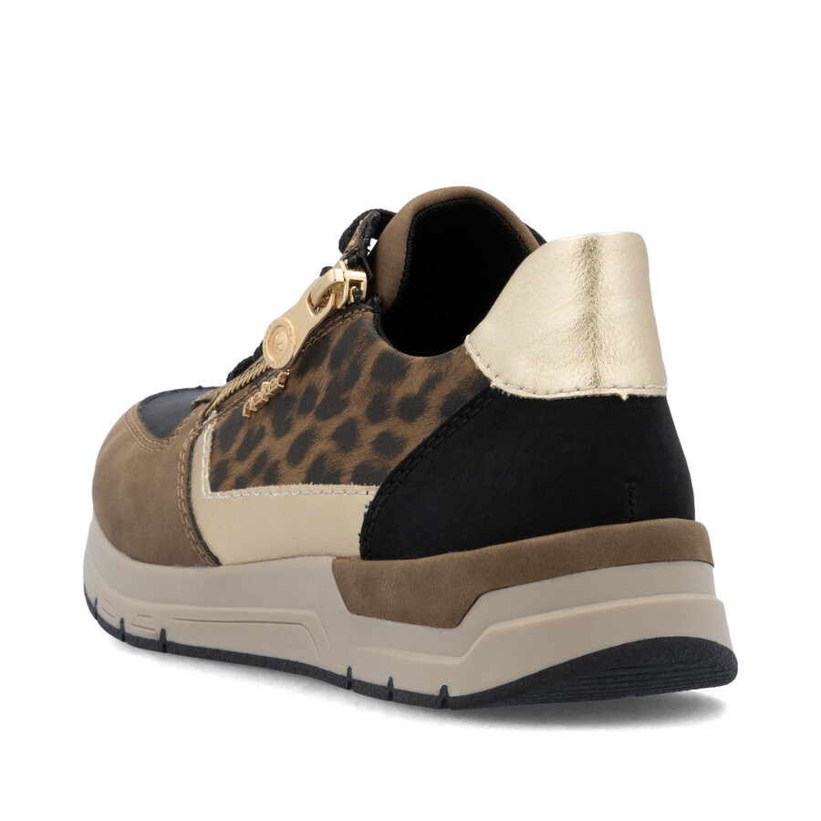 chaussures marron à fermeture éclair pour femmes rieker 58902-24