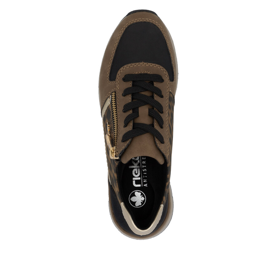 chaussures marron à fermeture éclair pour femmes rieker 58902-24