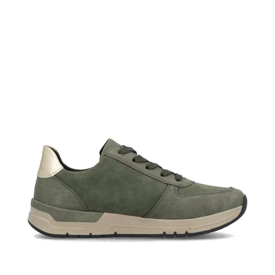 chaussures vertes à fermeture éclair pour femmes rieker 58902-54