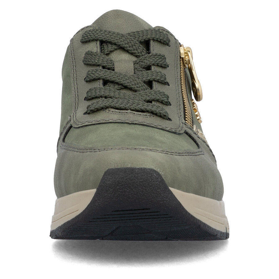 chaussures vertes à fermeture éclair pour femmes rieker 58902-54