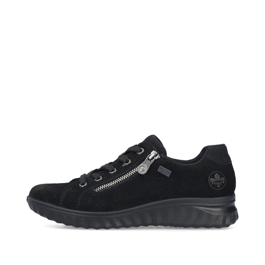 chaussures noires à fermeture éclair pour femmes rieker 59000-00
