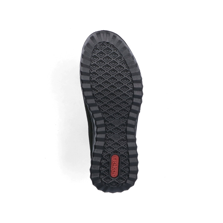 chaussures noires à fermeture éclair pour femmes rieker 59000-00